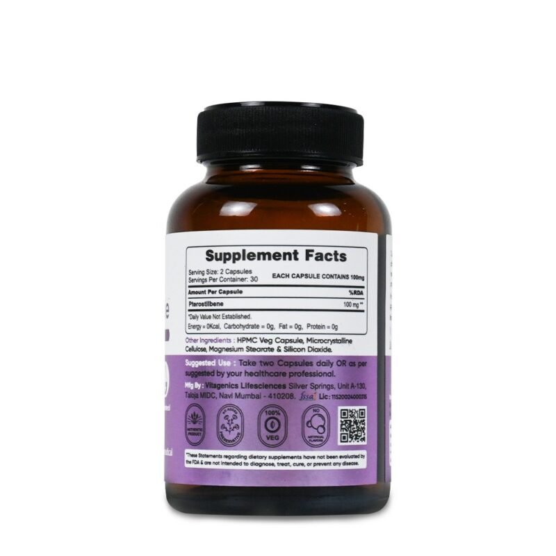 Pterostillbene – Antioxidant | Anti Ageing | Brain Health | Healthy Cardiovascular Suppliements - Image 2