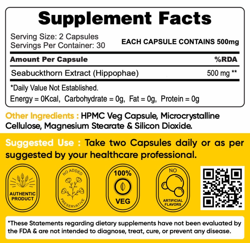 Seabuckthorn – immune supplement | Brain Health | Skin Care | Cholesterol care - Image 3