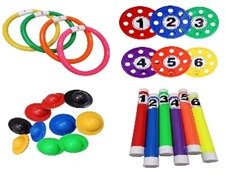 Underwater Diving Toys (Swimming Toy Set of Floating Egg Flips, Diving Discs, Diving Stick, Sinker Rings)