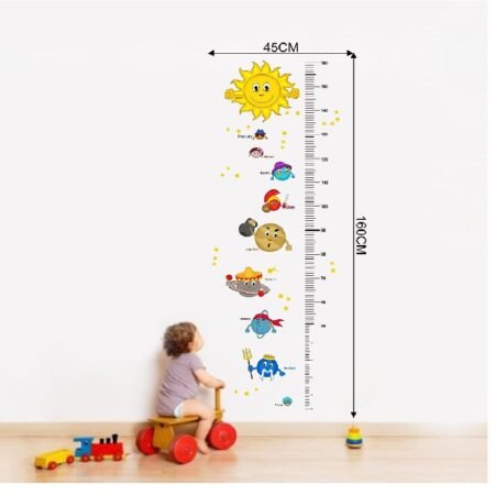 Solar System and Height Measurements Chart